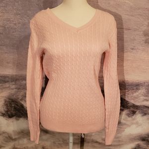 Women's Studio Works cable knit V-neck sweater M